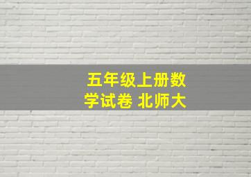 五年级上册数学试卷 北师大